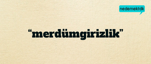 “merdümgirizlik”