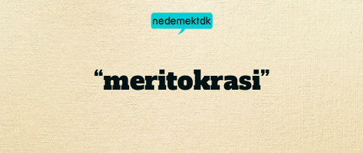 “meritokrasi”