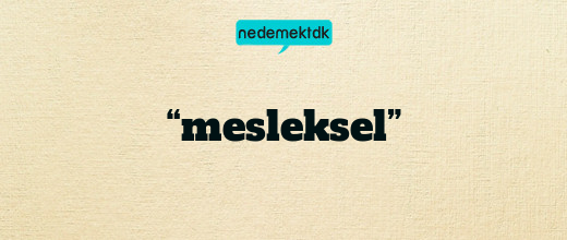 “mesleksel”