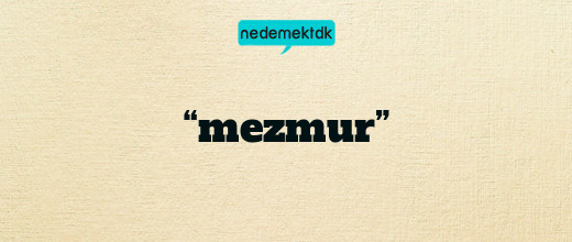 “mezmur”