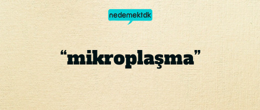 “mikroplaşma”