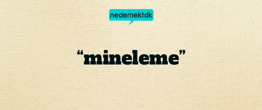 “mineleme”