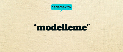 “modelleme”