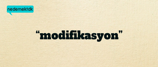 “modifikasyon”
