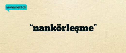 “nankörleşme”
