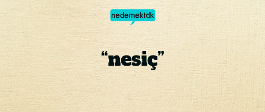 “nesiç”