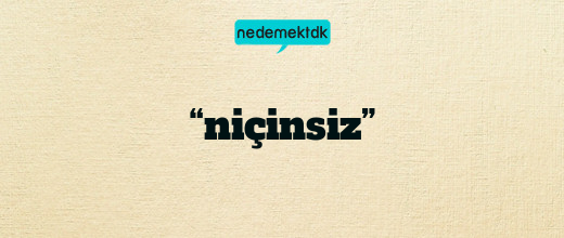 “niçinsiz”