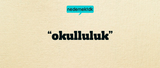 “okulluluk”