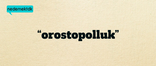 “orostopolluk”