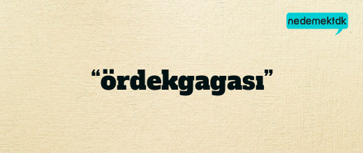“ördekgagası”
