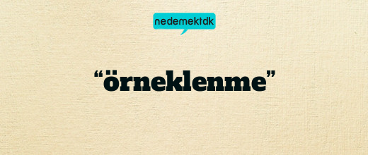 “örneklenme”