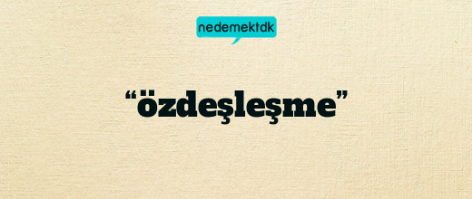 “özdeşleşme”