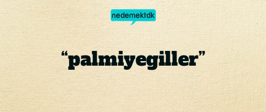 “palmiyegiller”