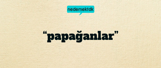 “papağanlar”