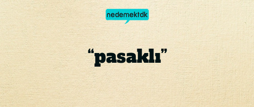 “pasaklı”