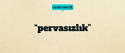 “pervasızlık”