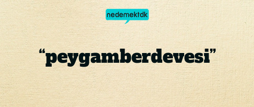 “peygamberdevesi”