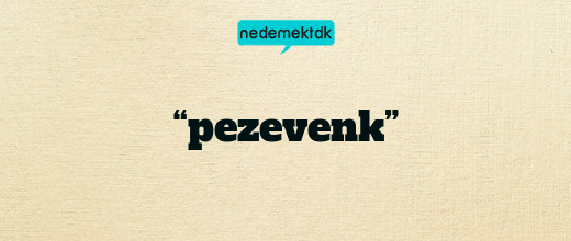 “pezevenk”