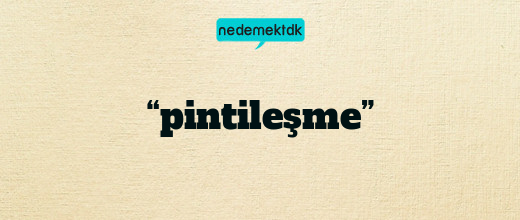 “pintileşme”