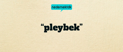 “pleybek”