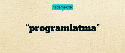 “programlatma”