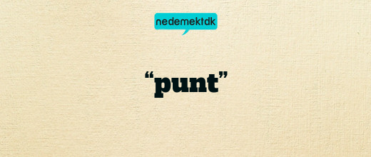 “punt”