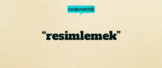 “resimlemek”